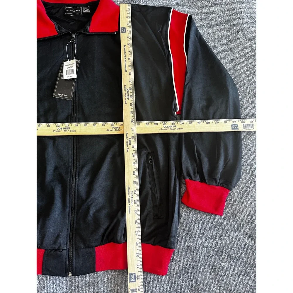 Vintage Y2K Jordan Craig Black Red Track Jacket Full Zip Size‎ 4XL - NEW